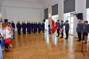 Policjanci podczas uroczystego ślubowania