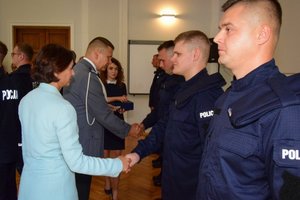 Policjanci podczas uroczystego ślubowania