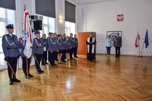 Policjanci podczas uroczystego ślubowania