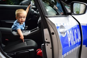 Wizyta 2-letniego Kubusia u Komendanta Wojewódzkiego Policji w Rzeszowie