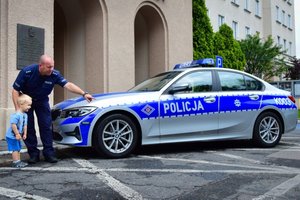 Wizyta 2-letniego Kubusia u Komendanta Wojewódzkiego Policji w Rzeszowie