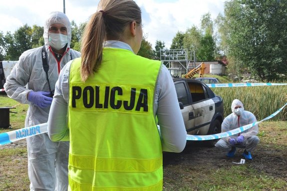 Policyjni technicy podczas szkolenia