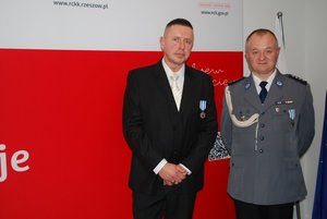 asp. szt Ireneusz Grządziel i asp. szt. Paweł Rejman