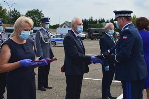 Funkcjonariusze podczas uroczystości święta Policji