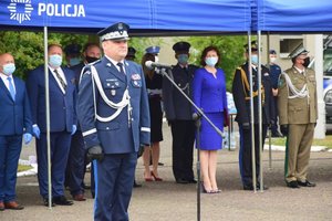 Funkcjonariusze podczas uroczystości święta Policji