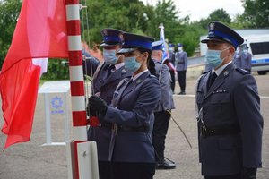 Funkcjonariusze podczas uroczystości święta Policji