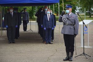 Funkcjonariusze podczas uroczystości święta Policji