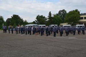 Funkcjonariusze podczas uroczystości święta Policji