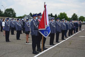 Funkcjonariusze podczas uroczystości święta Policji