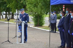 Funkcjonariusze podczas uroczystości święta Policji