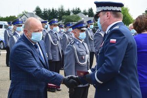 Funkcjonariusze podczas uroczystości święta Policji