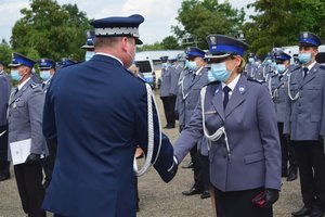 Policjanci podczas uroczystości święta Policji