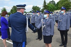 Policjanci podczas uroczystości święta Policji