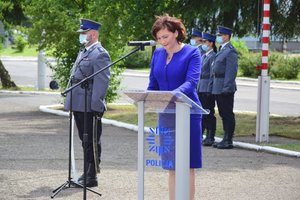 Policjanci podczas uroczystości święta Policji