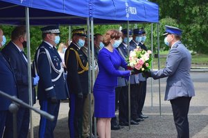 Policjanci podczas uroczystości święta Policji