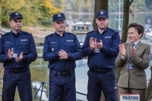 Stermotorzyści rywalizowali w zawodach - na zdjęciu uczestnicy biorący udział w zawodach podczas wykonywanych konkurencji i wręczania nagród