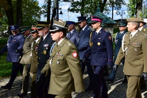 Odsłonięcie tablicy upamiętniającej funkcjonariuszy Policji Państwowej w Kalwarii Pacławskiej