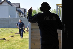 Policjanci podczas konkursu na Najlepszego Policjanta Ruchu Drogowego na Podkarpaciu