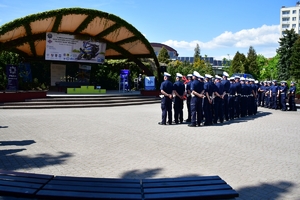 Policjanci podczas finału konkursu na Najlepszego Policjanta Ruchu Drogowego na Podkarpaciu