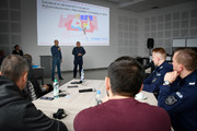 Uczestnicy szkolenia w trakcie zajęć na auli Oddziału Prewencji Policji w Rzeszowie.