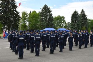 Ślubowanie nowo przyjętych policjantów na Oddziale Prewencji Policji