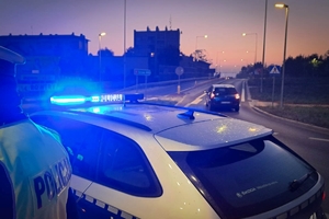 Policjanci podczas zabezpieczenia uroczystości beatyfikacyjnych w Markowej.