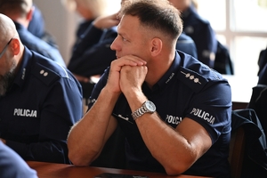 Policjanci podczas szkolenia w auli KWP w Rzeszowie