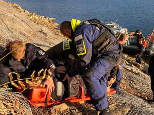 Policyjni wodniacy podczas doskonalenia umiejętności