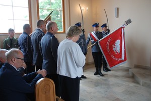 Uroczysta zbiórka z okazji poświęcenia nagrobka tragicznie zmarłego policjanta Policji Państwowej post. Jana Stachelskiego