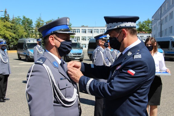 Wojewódzkie Obchody Święta Policji w dniu 31 lipca 2020 roku na ulicy Taborowej w Poznaniu