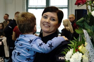 Zdjęcia policjantów z rodzinami