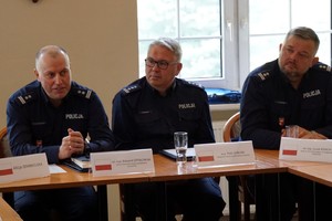 Mł. insp. Edward Szydłowski, insp. Piotr Zabuski i mł. insp. Leszek Róziecki