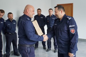 Spotkanie Komendanta Wojewódzkiego Policji w Olsztynie z drużyną piłkarzy z IPA