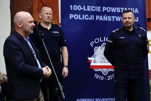 Przy mikrofonie Jarosław Babalski pełnomocnik Wojewody Warmińsko-Mazurskiego do spraw administracji zespolonej i administracji niezespolonej w województwie