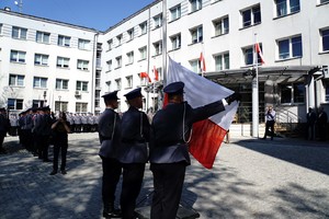 Uroczyste powitanie nadinsp. Tomasza Klimka pod KWP w Olsztynie