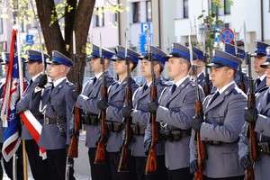 Uroczyste powitanie nadinsp. Tomasza Klimka pod KWP w Olsztynie