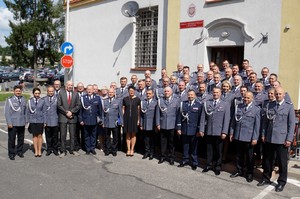 Uroczyste powitanie nadinsp. Tomasza Klimka pod KWP w Olsztynie