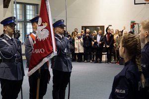 Uczestnicy uroczystego ślubowania nowych policjantów