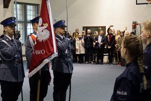 Uczestnicy uroczystego ślubowania nowych policjantów