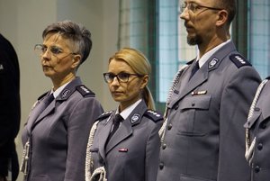 Uczestnicy uroczystego ślubowania nowych policjantów