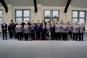 Uczestnicy uroczystego ślubowania nowych policjantów