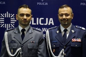 Uczestnicy uroczystego ślubowania nowych policjantów