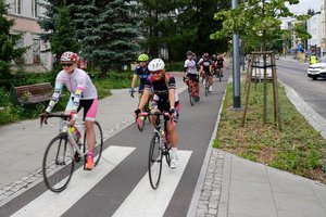 Uczestnicy policyjnego rajdu rowerowego