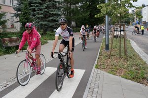 Uczestnicy policyjnego rajdu rowerowego