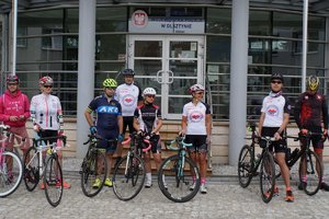 Uczestnicy policyjnego rajdu rowerowego