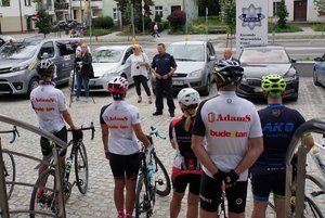 Uczestnicy policyjnego rajdu rowerowego