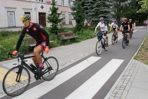 Uczestnicy policyjnego rajdu rowerowego