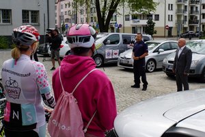 Uczestnicy policyjnego rajdu rowerowego