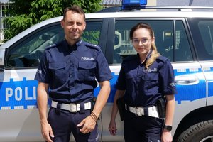 asp. Paweł Piechocki i post. Paulina Jastrzębska