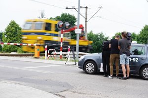 policjanci i pracownicy PKP podczas wspólnych działań